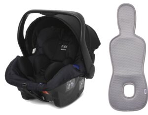 Axkid Modukid Infant Autostol Baby inkl. Ventilerende Hynde, Shell Black/Grey