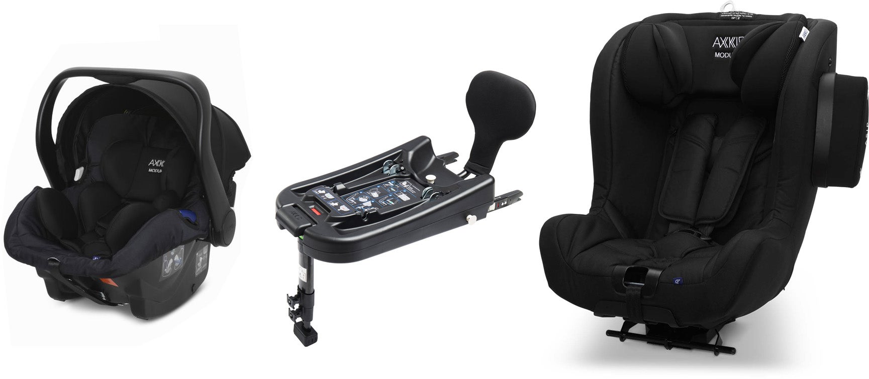 Axkid Modukid Seat Autostol & Infant Autostol Baby inkl. Base, Shell Black Axkid Modukid Seat Autostol & Infant Autostol Baby inkl. Base, Shell Black