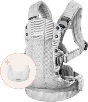 BabyBjörn Harmony Bæresele 3D Mesh inkl. Hagesmæk, Silver