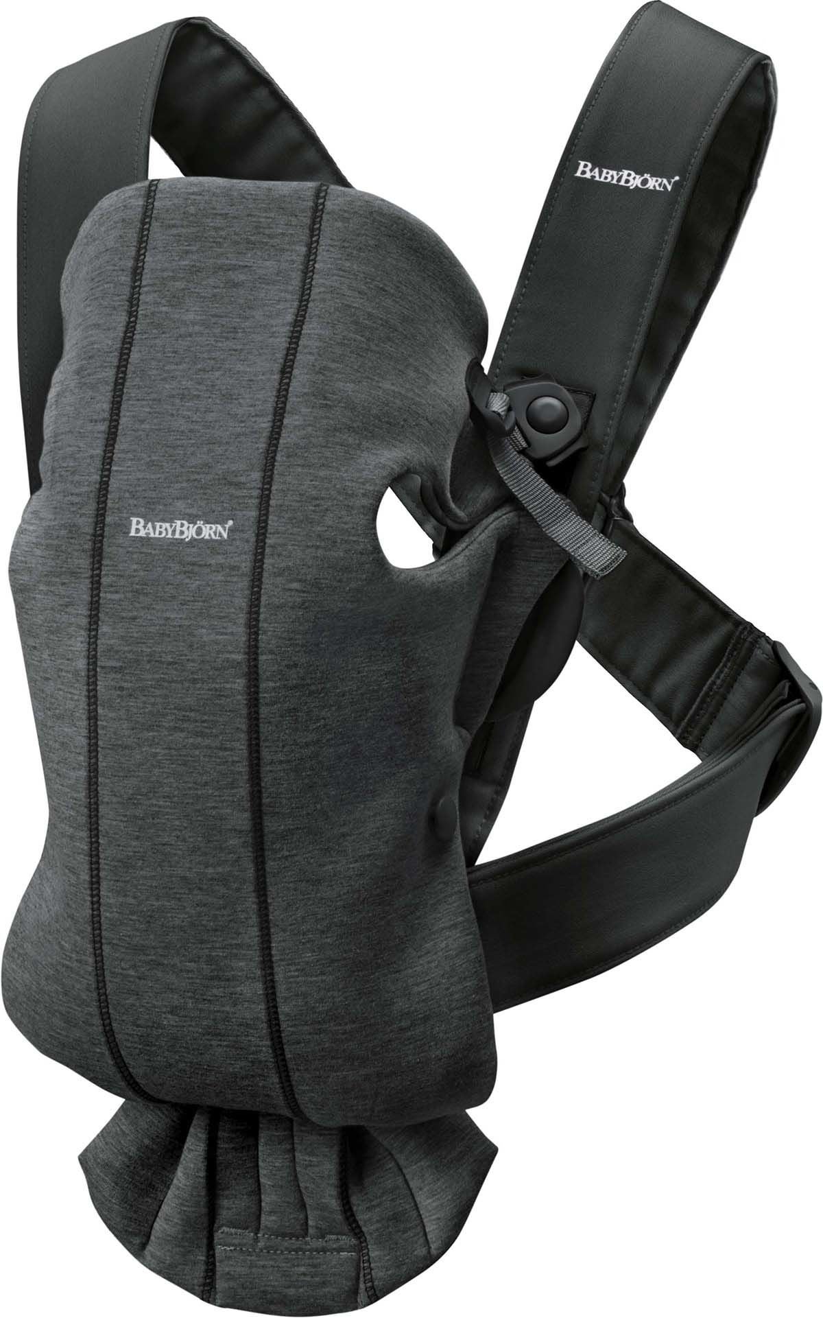 BabyBjörn Mini Bæresele 3D Jersey, Sort/grå BabyBjörn Mini Bæresele 3D Jersey, Sort/grå