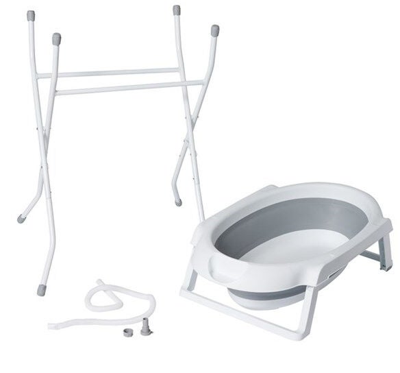 BabyDan SafeSplash Baby Badesæt, Hvid/Grå BabyDan SafeSplash Baby Badesæt, Hvid/Grå