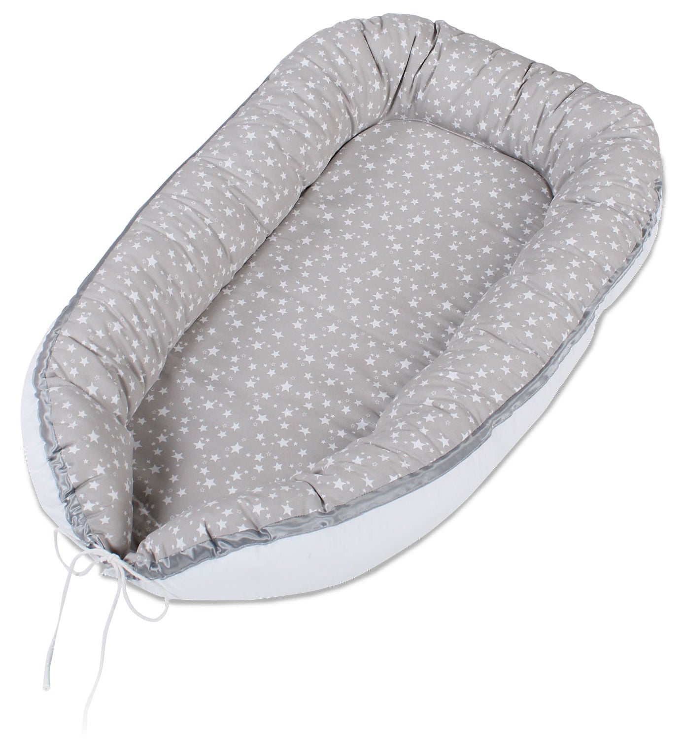 Babybay Babynest Stjerner Grå/Hvid Babybay Babynest Stjerner Grå/Hvid