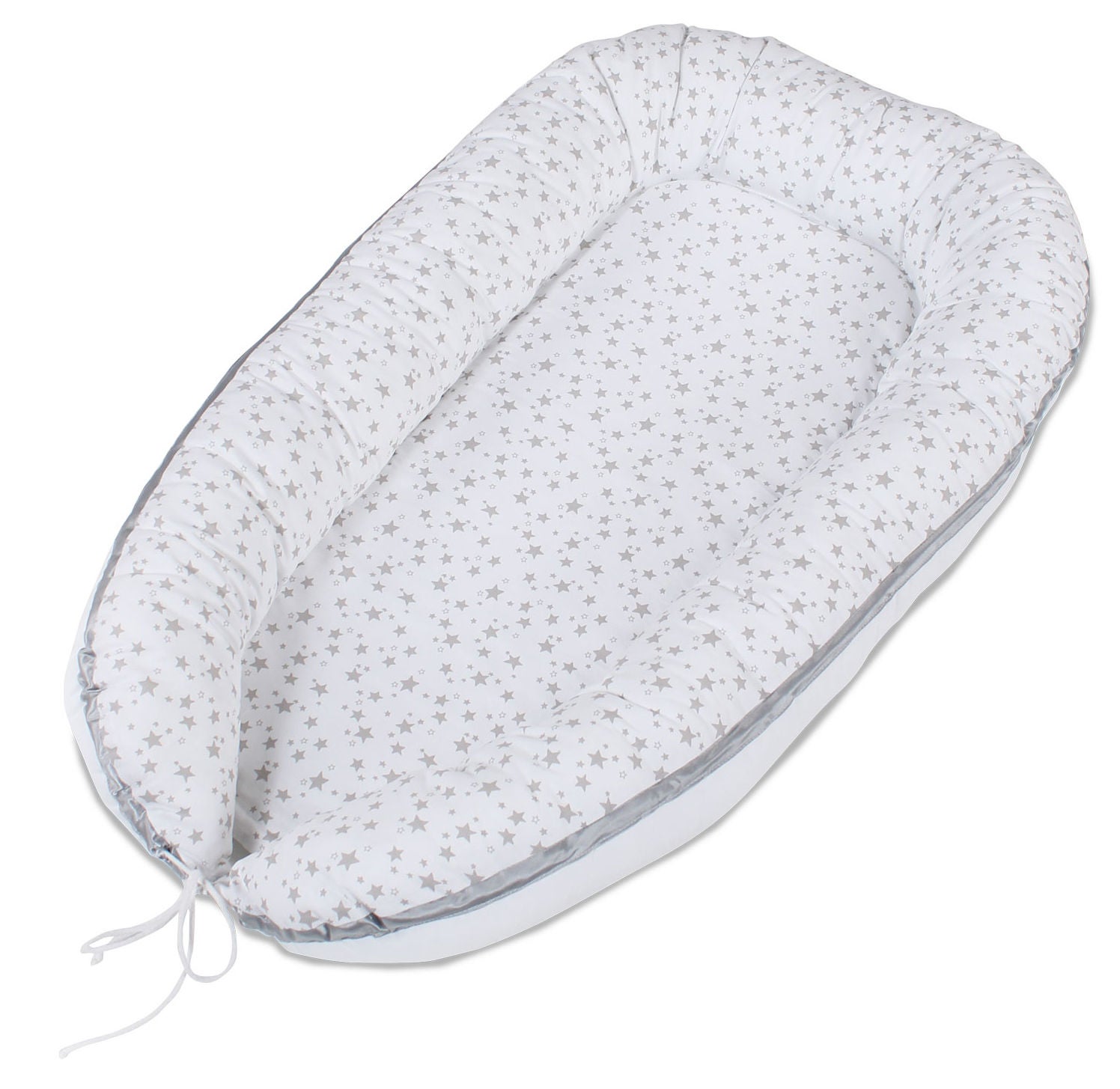 Babybay Babynest Stjerner Hvid/Grå Babybay Babynest Stjerner Hvid/Grå
