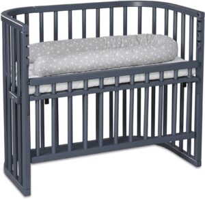 Babybay Comfort co-sleeper Tremmeseng, Grey Varnished