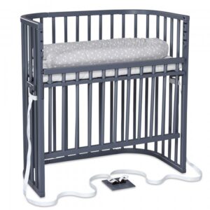 Babybay Comfort co-sleeper Tremmeseng, Grey Varnished