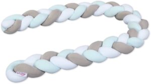 Babybay Flettet Sengerand , White/Beige/Aqua