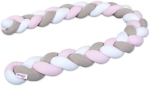 Babybay Flettet Sengerand, White/Beige/Rosé