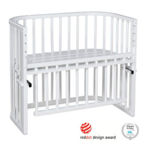 Babybay Maxi Comfort Plus Co-sleeper bedside crib - White Varnished