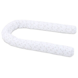 Babybay Pique sengerand - White Stars/Pearl Grey