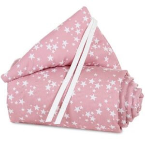Babybay Pique sengerand til original - Berry Stars White