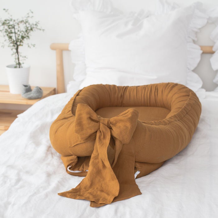 Babyly Babynest Linen, Caramel Babyly Babynest Linen, Caramel