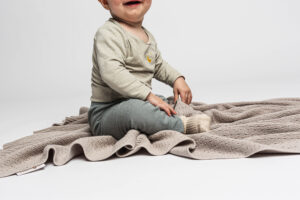 Babytæppe -100% Økologisk bomuld, Grå