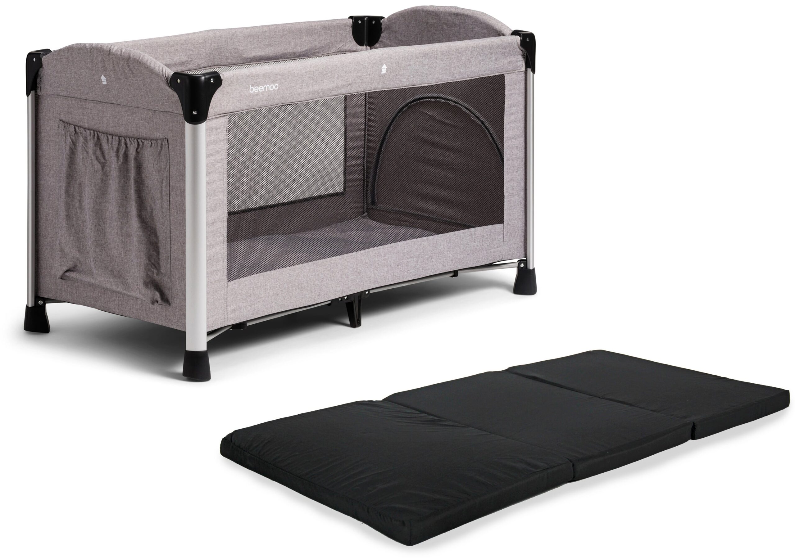 Beemoo Excellence Weekendseng inkl. Madras, Grey Melange/Black Beemoo Excellence Weekendseng inkl. Madras, Grey Melange/Black