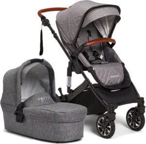 Beemoo Maxi 4/North 13.5 Duovogn, Grey/Black, Barnevogn