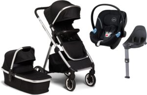 Beemoo Pro Duo Duovogn inkl. Cybex Aton M, Black, Barnevogn
