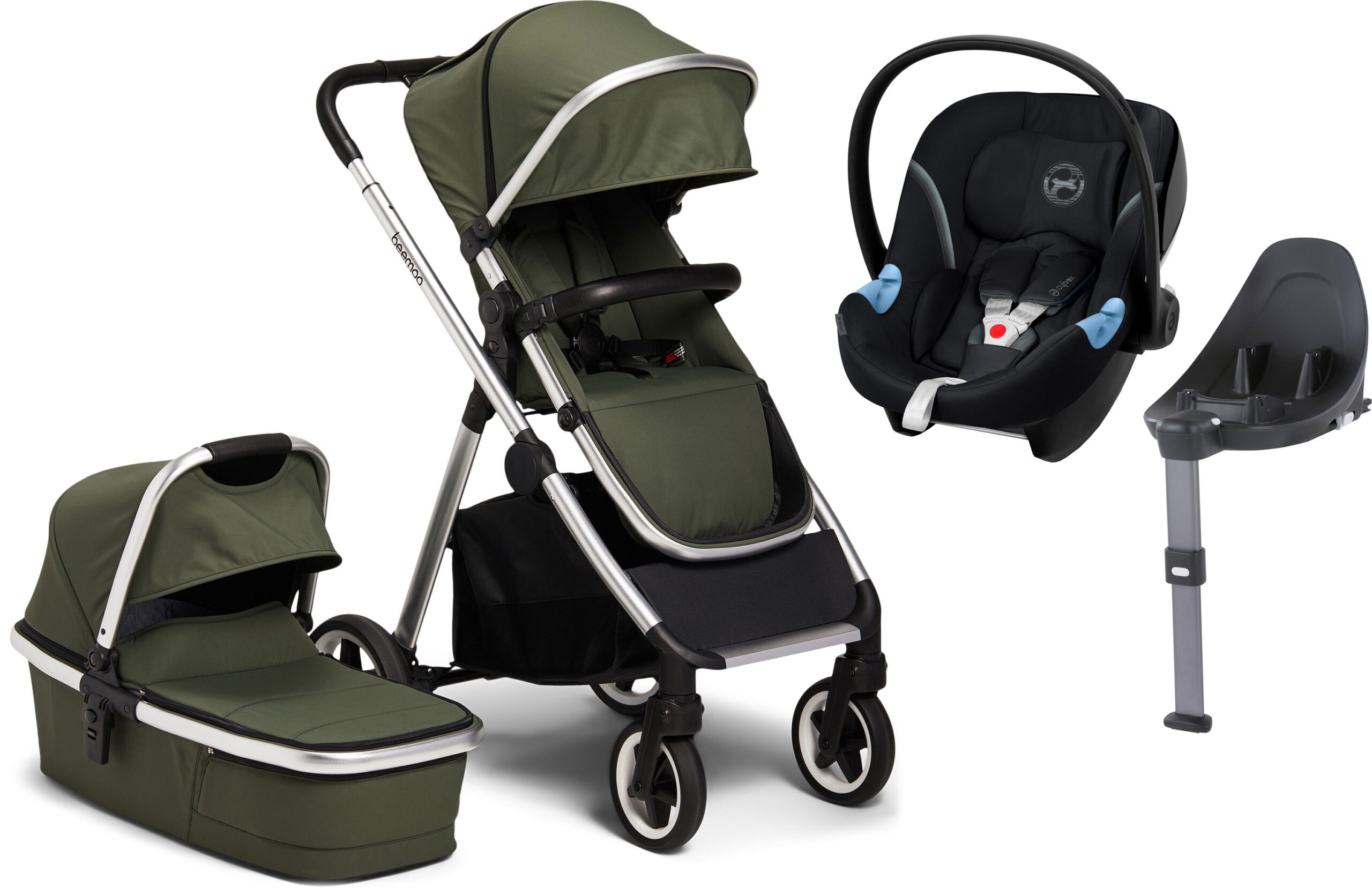 Beemoo Pro Duo Duovogn inkl. Cybex Aton M, Cilantro Green, Barnevogn Beemoo Pro Duo Duovogn inkl. Cybex Aton M, Cilantro Green, Barnevogn