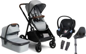 Beemoo Pro Multi Duovogn inkl. Cybex Aton M Autostol Baby, Cloud Grey/Black, Barnevogn