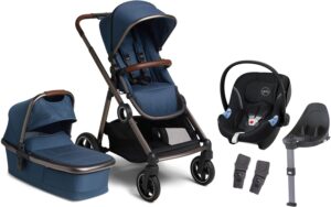 Beemoo Pro Multi Duovogn inkl. Cybex Aton M Autostol Baby, Midnight Blue/Andonized, Barnevogn