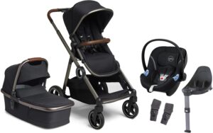 Beemoo Pro Multi Duovogn inkl. Cybex Aton M Autostol Baby, Night Black/Adonized, Barnevogn