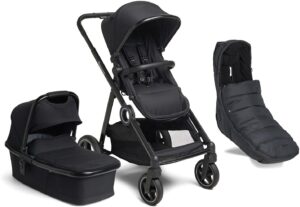 Beemoo Pro Multi Duovogn inkl. Kørepose, Black, Barnevogn