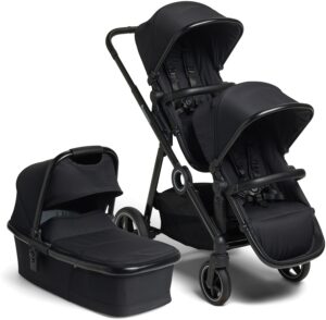 Beemoo Pro Multi Duovogn inkl. Søskendesæde, Black/Black, Barnevogn