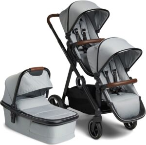 Beemoo Pro Multi Duovogn inkl. Søskendesæde, Cloud Grey/Black, Barnevogn