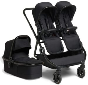 Beemoo Pro Twin Søskendevogn inkl. Barnevognsdel, Night Black/Black