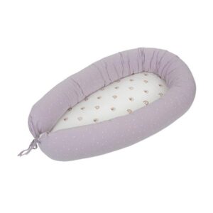 BimbiCasual Babynest, White/Purple