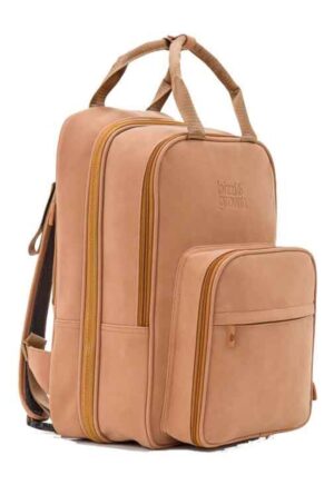 Bizzi Growin Pusletaske og rejseseng - vegan leather porcini
