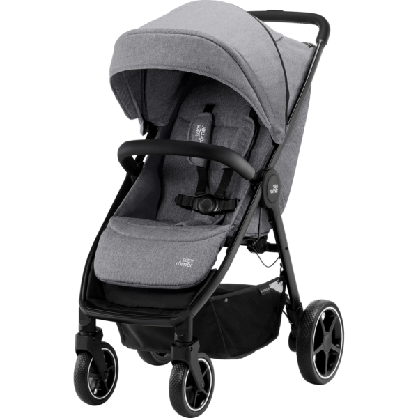 Britax B-Agile R Klapvogn - elephant grey-black