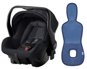 Britax Römer Primo Autostol Baby inkl. Ventilerende Hynde, Black Shadow/Bijou Blue