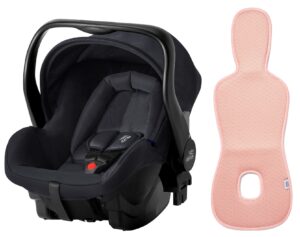 Britax Römer Primo Autostol Baby inkl. Ventilerende Hynde, Black Shadow/Mellow Rose
