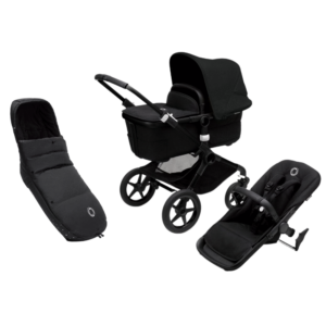 Bugaboo Fox 3 complete inkl. Performance Kørepose - midnight black på black stel