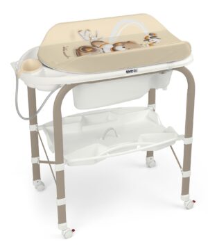 Cam Cambio Puslebord m. Badekar, Beige