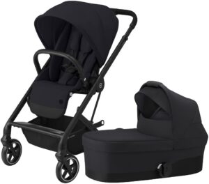 Cybex Balios S Lux Duovogn, Deep Black, Barnevogn