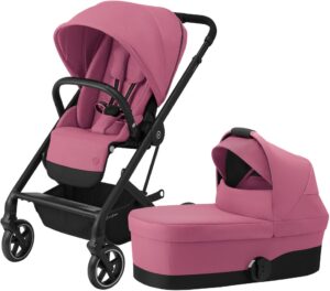 Cybex Balios S Lux Duovogn, Magnolia Pink/Black, Barnevogn