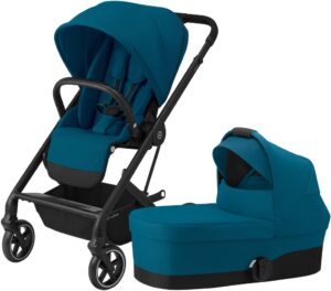 Cybex Balios S Lux Duovogn, River Blue/Black, Barnevogn