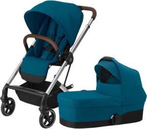 Cybex Balios S Lux Duovogn, River Blue/Silver, Barnevogn