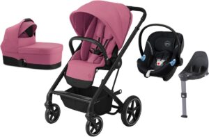 Cybex Balios S Lux Duovogn inkl. Aton M, Magnolia Pink, Barnevogn