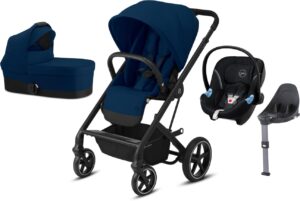 Cybex Balios S Lux Duovogn inkl. Aton M, Navy Blue, Barnevogn
