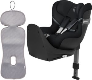 Cybex Sirona S2 i-Size Inkl. Ventilerende Hynde, Deep Black/Grey