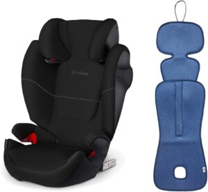 Cybex Solution M-Fix Autostol inkl. Ventilerende Hynde, Pure Black/Bijou Blue