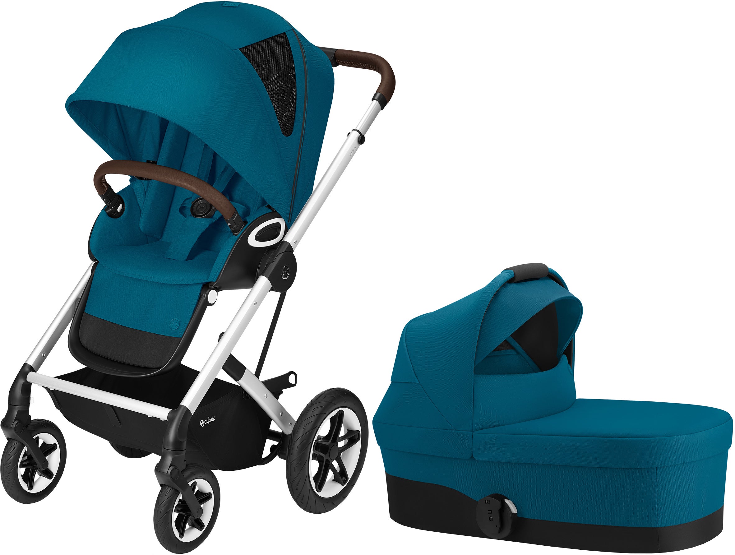 Cybex Talos S Lux Duovogn, River Blue/Silver, Barnevogn Cybex Talos S Lux Duovogn, River Blue/Silver, Barnevogn