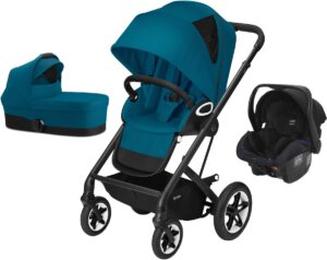 Cybex Talos S Lux Duovogn inkl. Axkid Modukid, River Blue/Black, Barnevogn