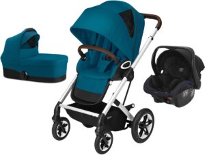 Cybex Talos S Lux Duovogn inkl. Axkid Modukid, River Blue/Silver, Barnevogn
