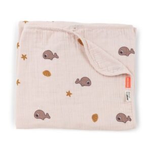 Done by Deer muslin babytæppe m. Wally - Pudder