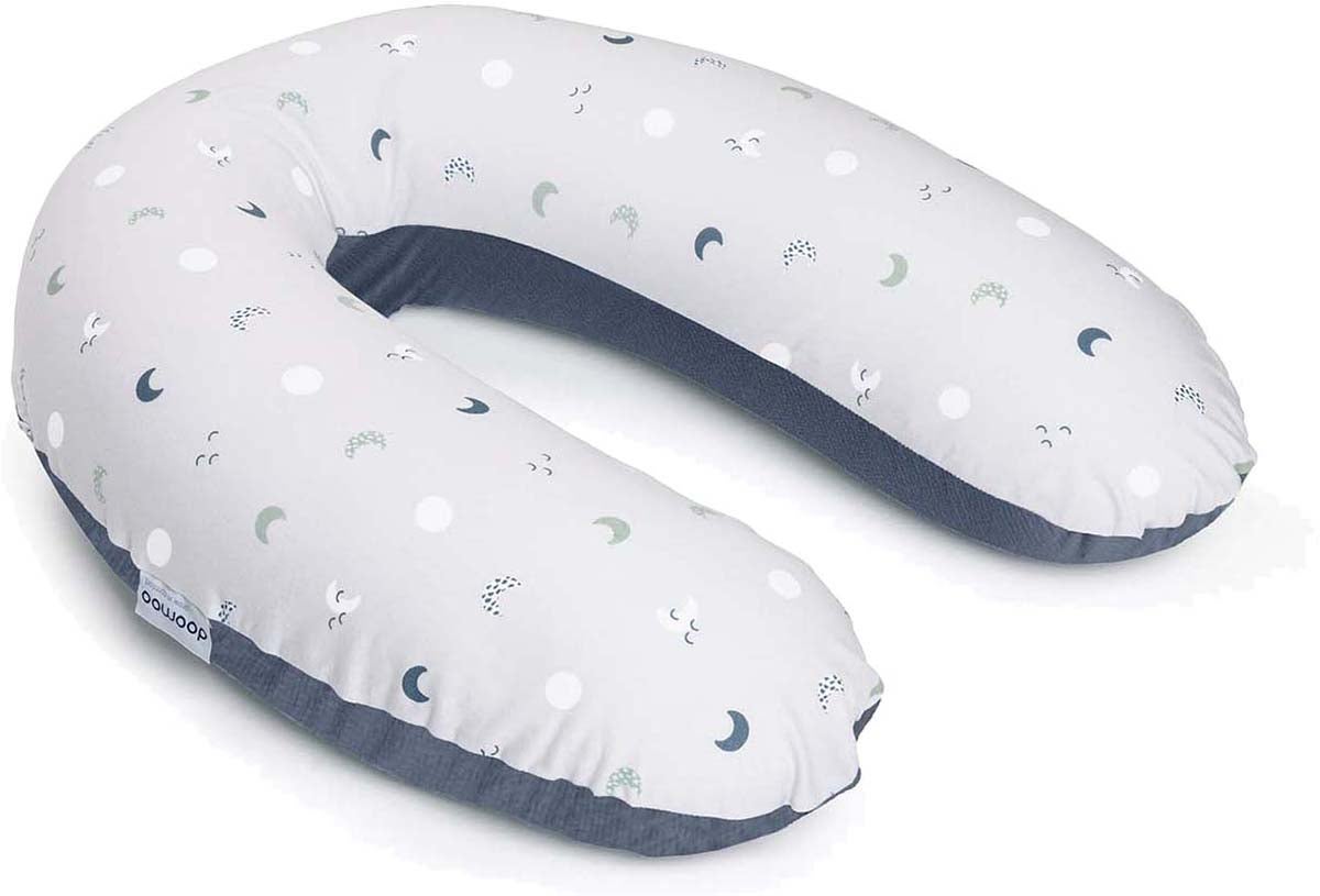Doomoo Amme- & Graviditetspude Måne, Blå/Grå Doomoo Amme- & Graviditetspude Måne, Blå/Grå