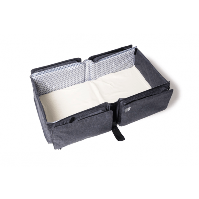 Doomoo basics 2in1 pusletaske og rejseseng - grå Doomoo basics 2in1 pusletaske og rejseseng - grå
