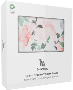 EcoViking Organic Babynest Cover Rose Garden