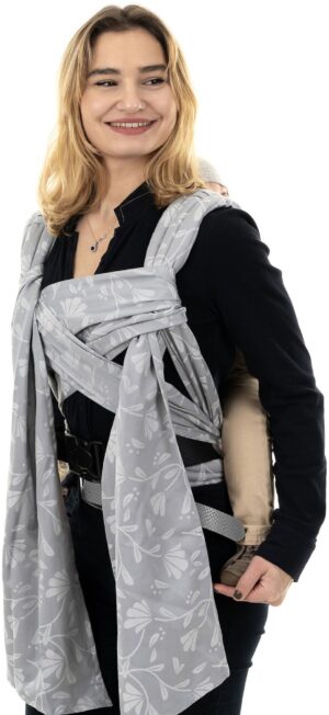 Fidella FlyClick Plus Halfbuckle Bæresele, Floral Touch/Lunar Grey